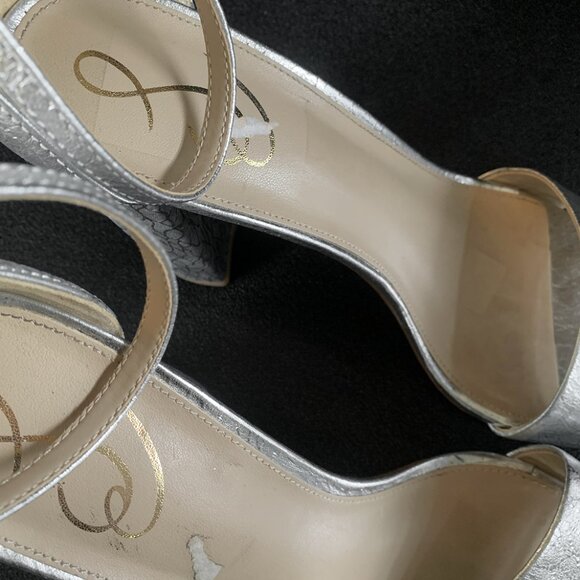 Sam Edelman Women's "Yaro" Silver Heeled Sandal Size: 10M - Picture 8 of 11